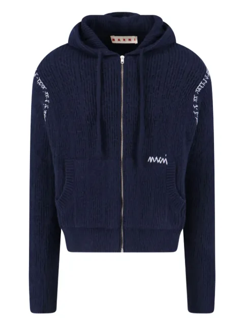 Marni hooded zip-up cardigan