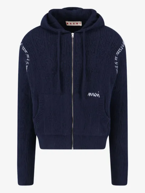 Marni hooded zip-up cardigan