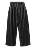 Arma elastic-waist leather trousers - Black