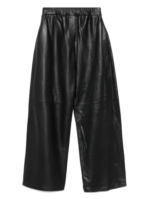 Arma elastic-waist leather trousers