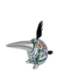 Toms Drag silver-beak bird sculpture (15cm x 7cm)
