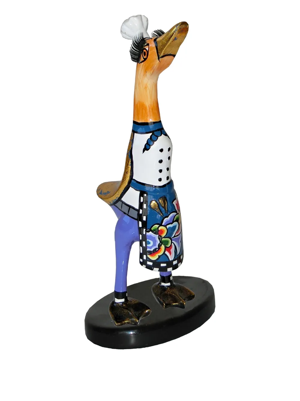 Toms Drag Chef-duck Sculpture (23cm X 12cm) In Blue