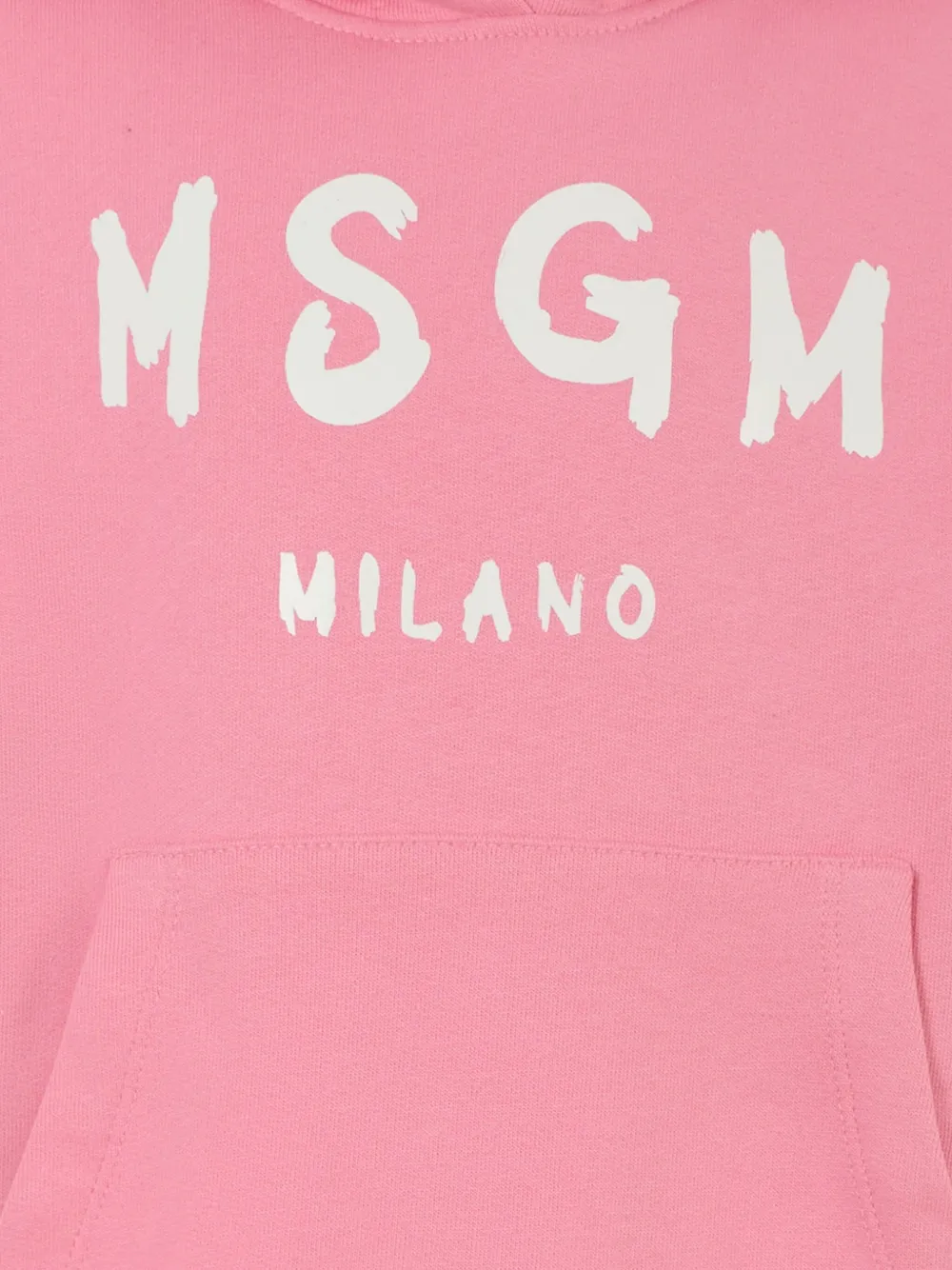 MSGM Kids logo-print hooded sweatshirt Roze