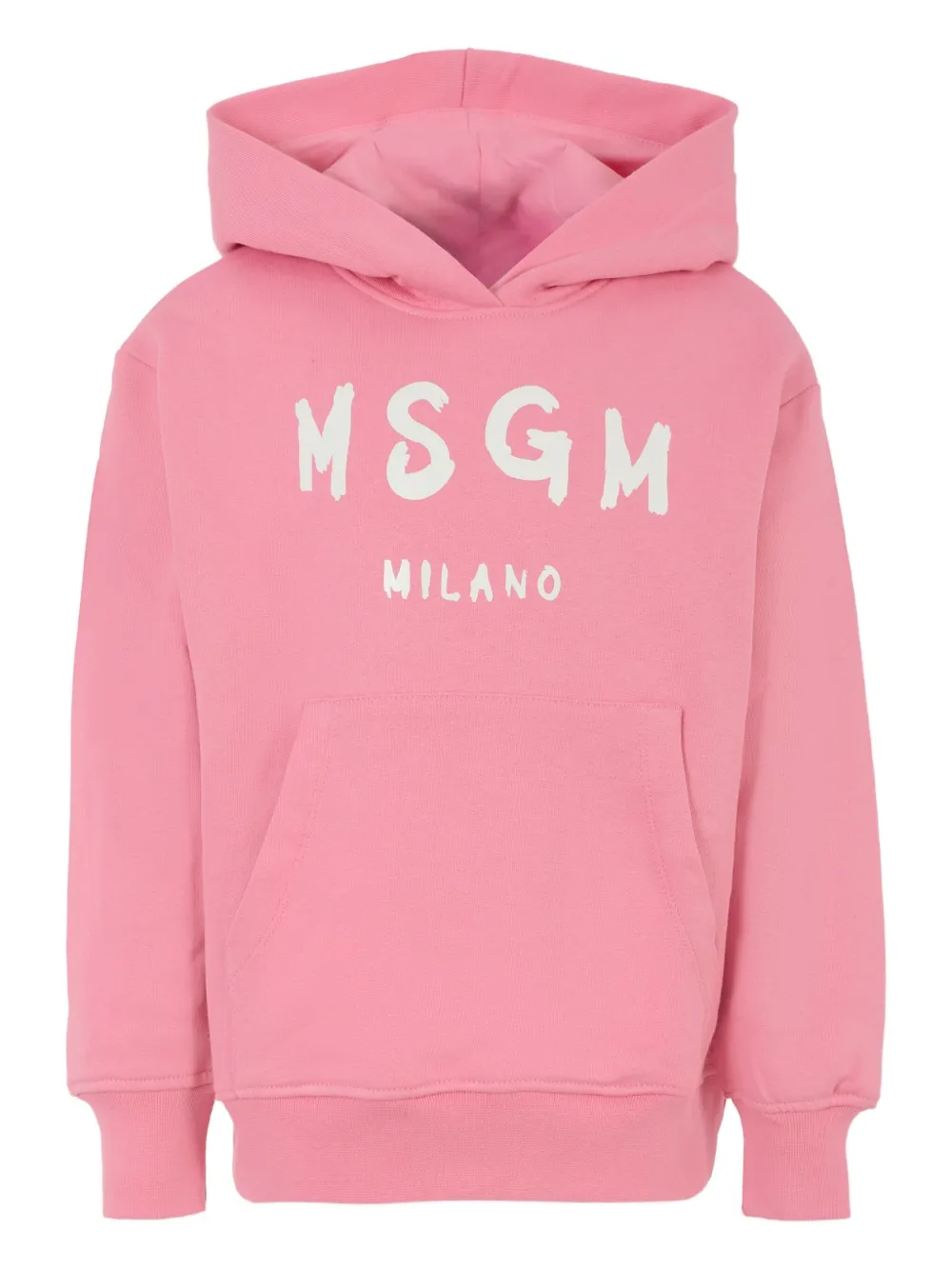 MSGM Kids logo-print hooded sweatshirt Roze