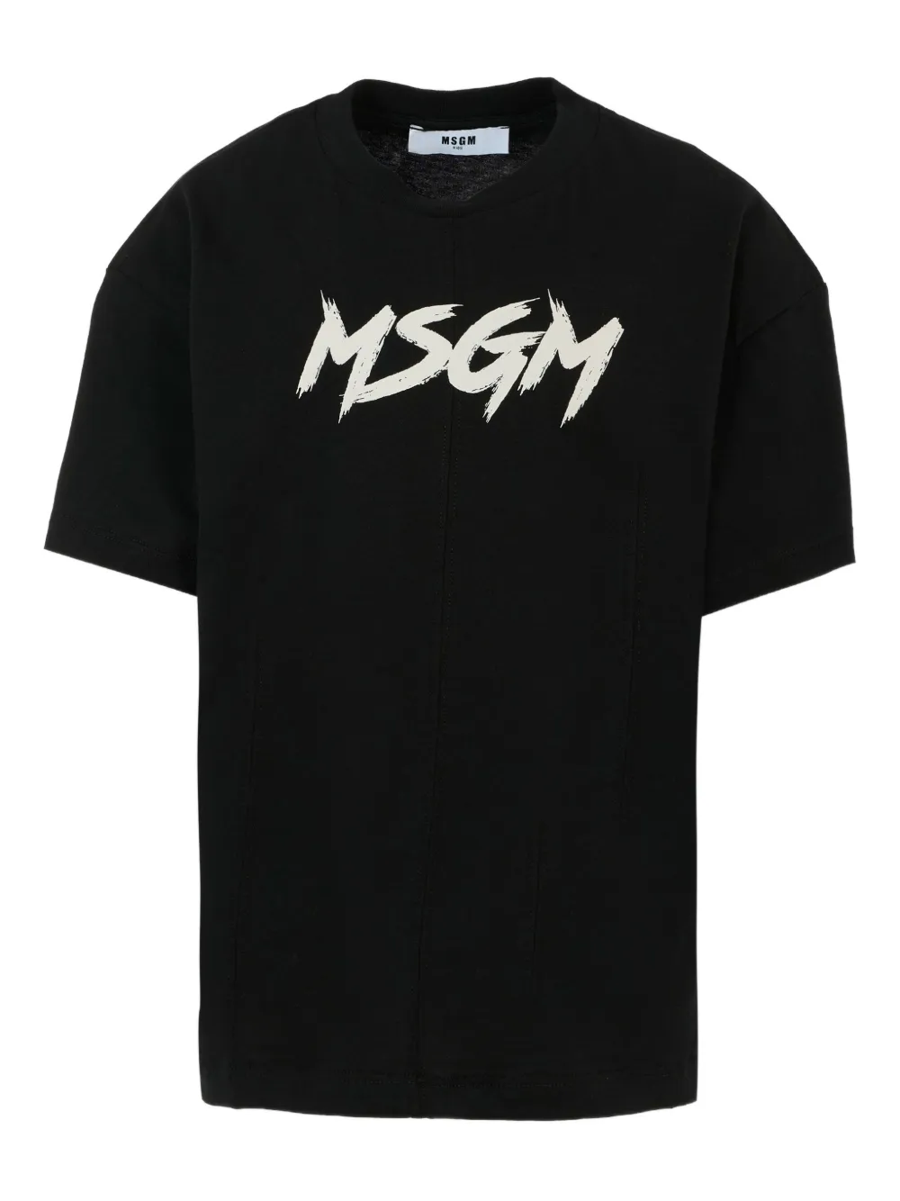 MSGM Kids logo-print short-sleeve T-shirt Zwart