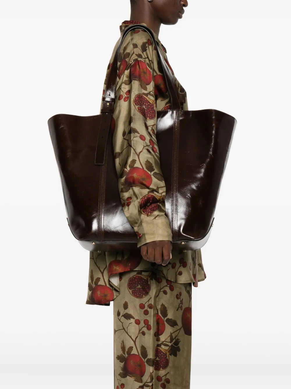 Golden Goose leather tote bag - Bruin