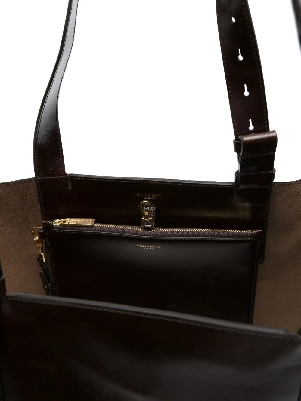 Golden Goose leather tote bag Bruin