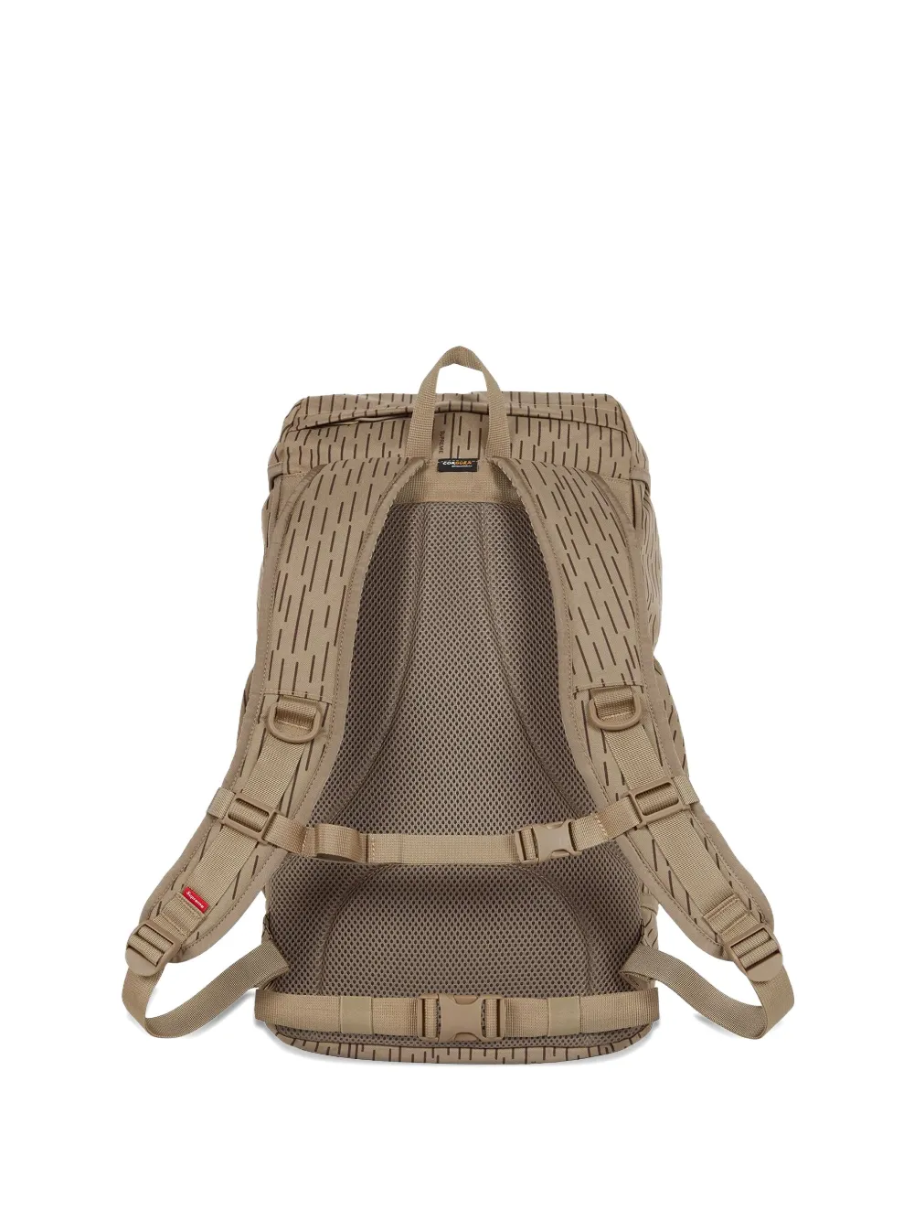 Supreme logo-patch "Tan Raindrop" backpack - Marrone
