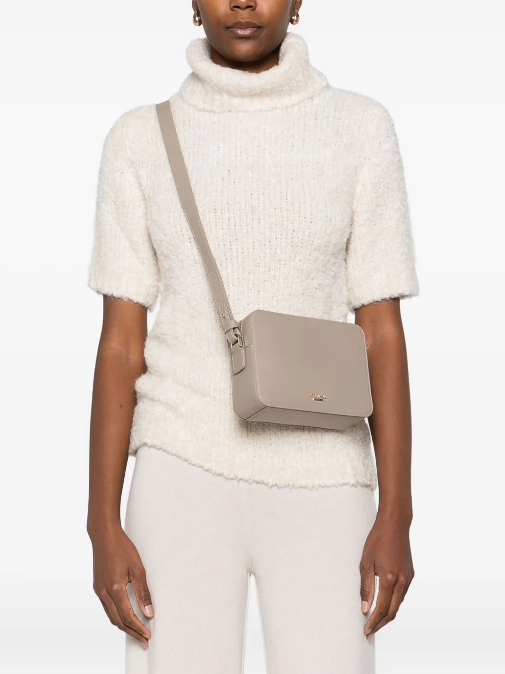 Aspinal Of London Leather Crossbody Bag In Neutral