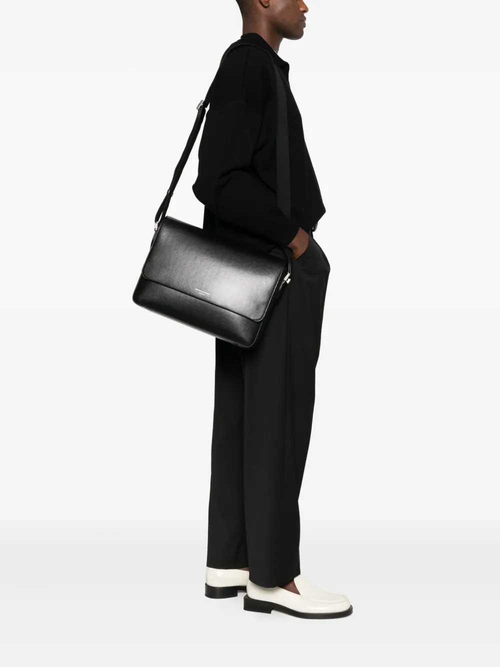 Aspinal Of London Postman messenger bag - Zwart