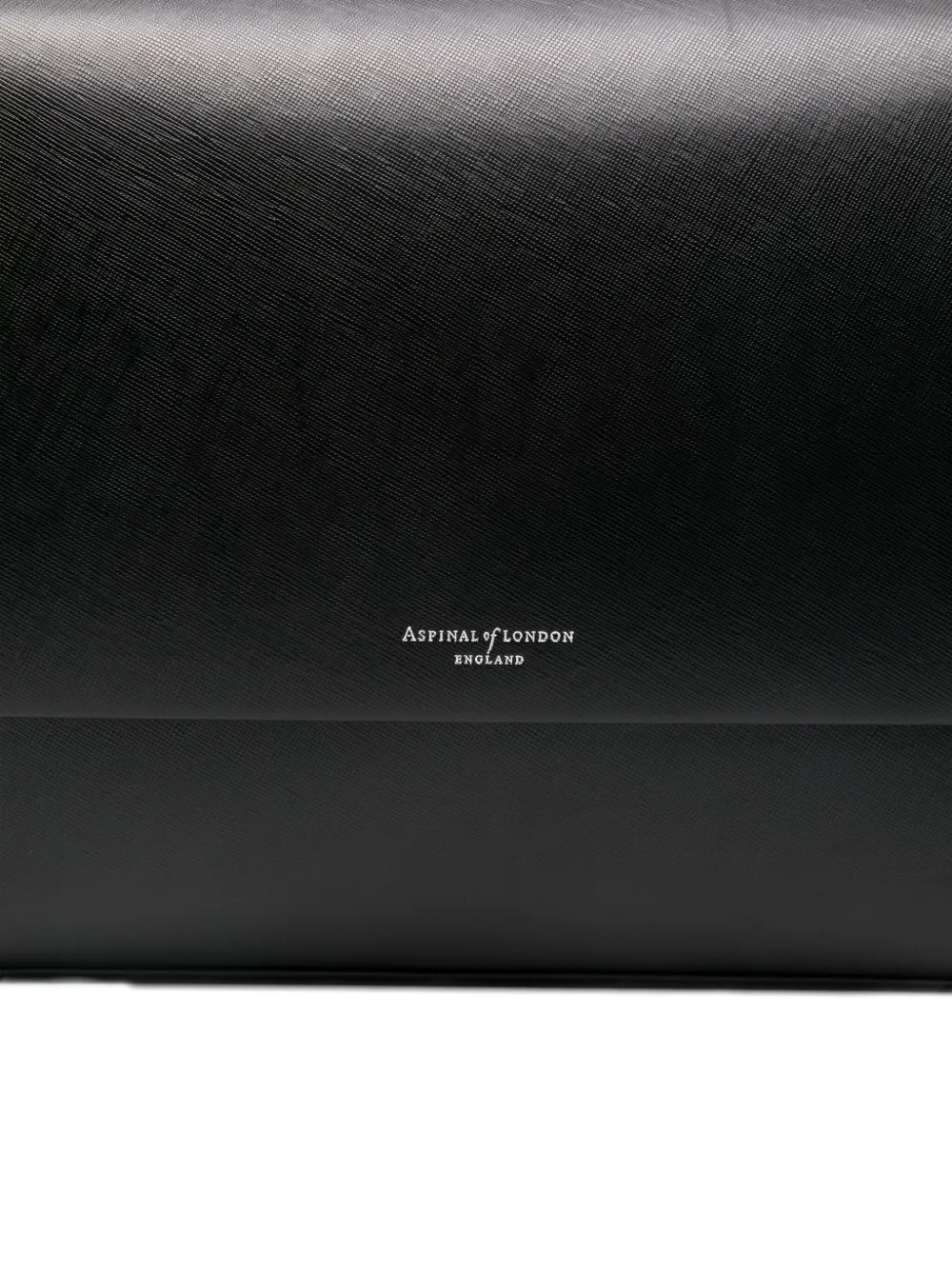 Aspinal Of London Mens Black Slim Postman Saffiano-leather Messenger Bag In Black