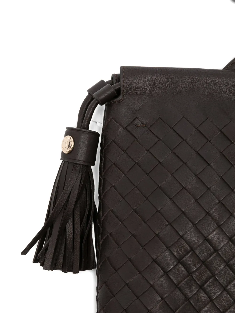 Aspinal Of London Hudson Woven Mini Crossbody Bag In Black