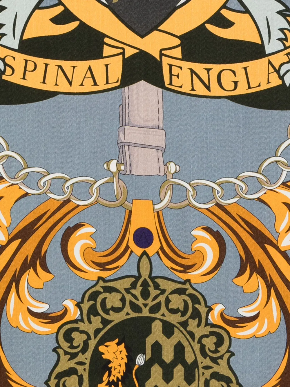 Aspinal Of London printed silk scarf - Blauw