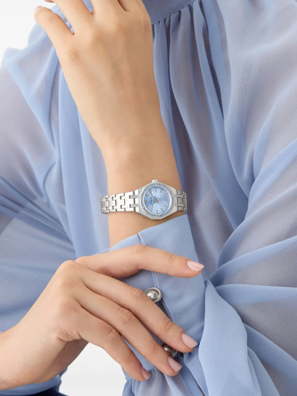 GUESS USA Achthoekig 25 mm - Blauw
