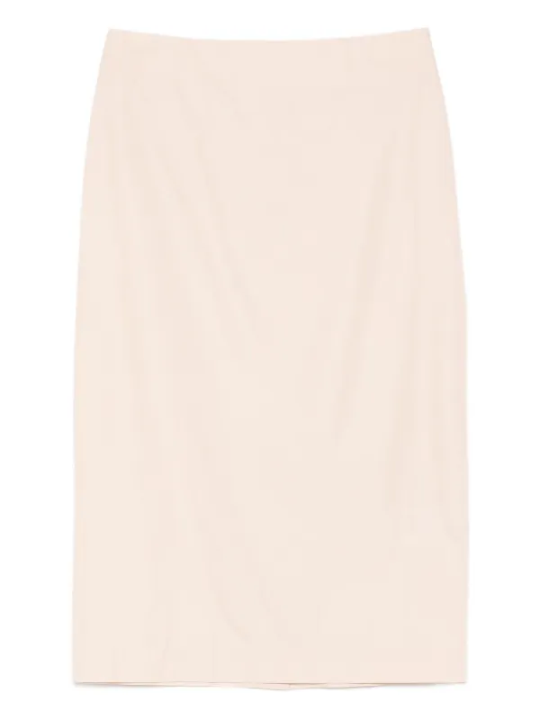 St. Agni Rear-slit Midi Skirt in Pink