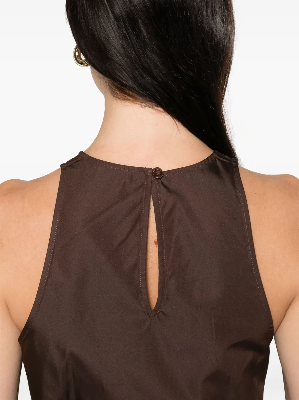 St Agni Paper Taffeta Cocoon Top In Brown