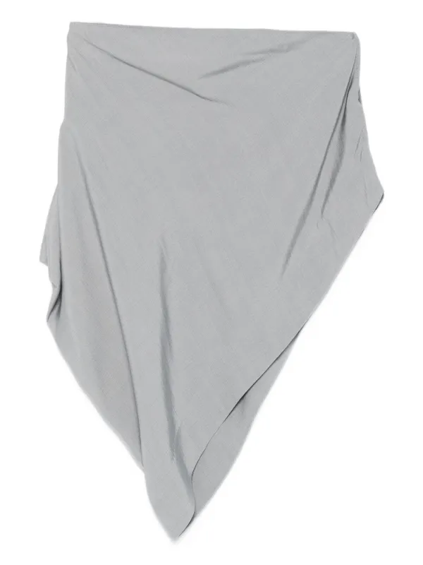 St. Agni Strapless Asymm Drape Top in Grey