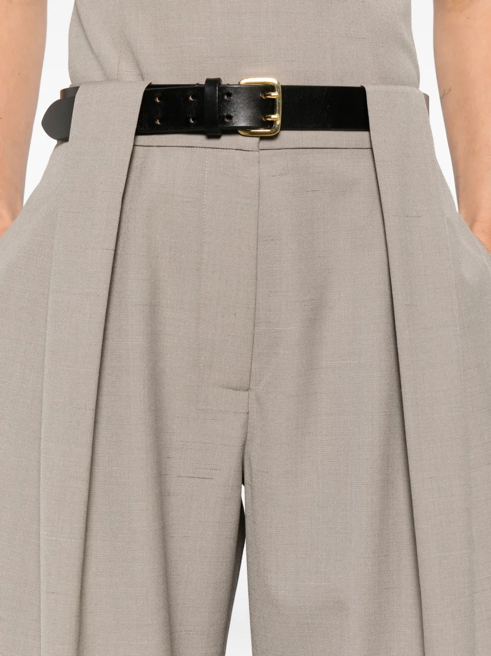 St Agni Pleat Trousers In Gray