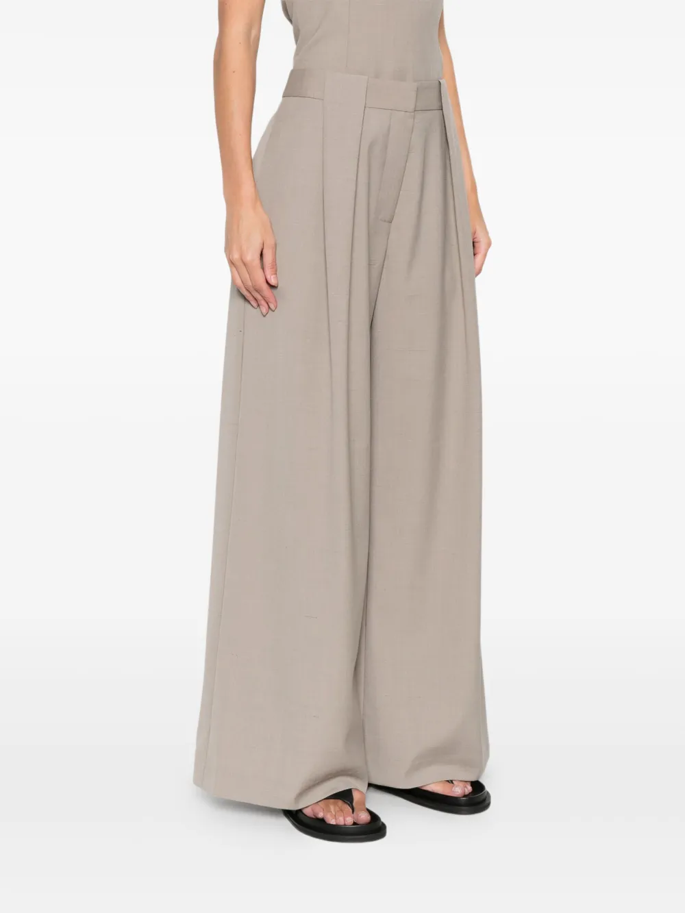 St Agni Pleat Trousers In Gray