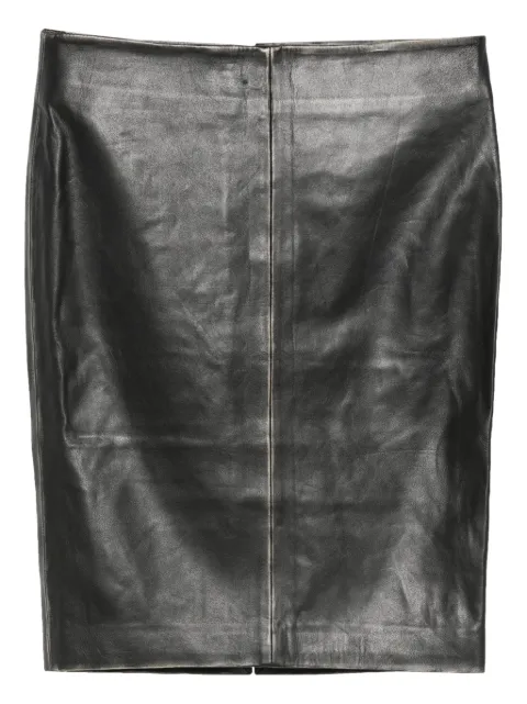 St. Agni leather pencil midi skirt