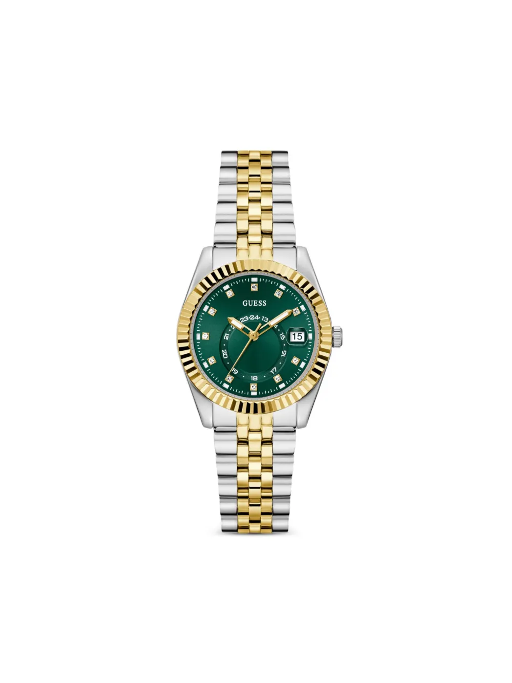 GUESS USA two-tone quartz 34mm | Green | Image 1
