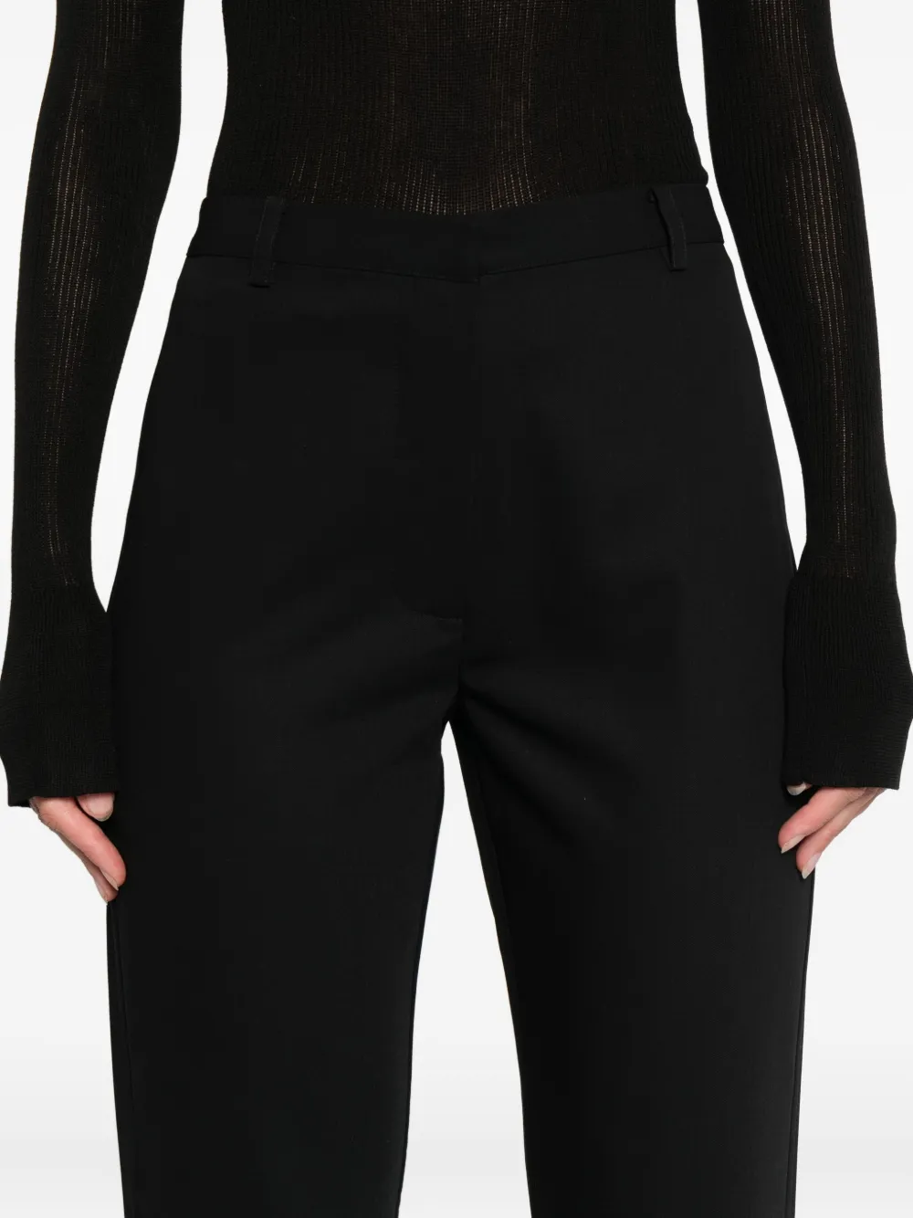 St Agni Belt-loops Trousers In Black