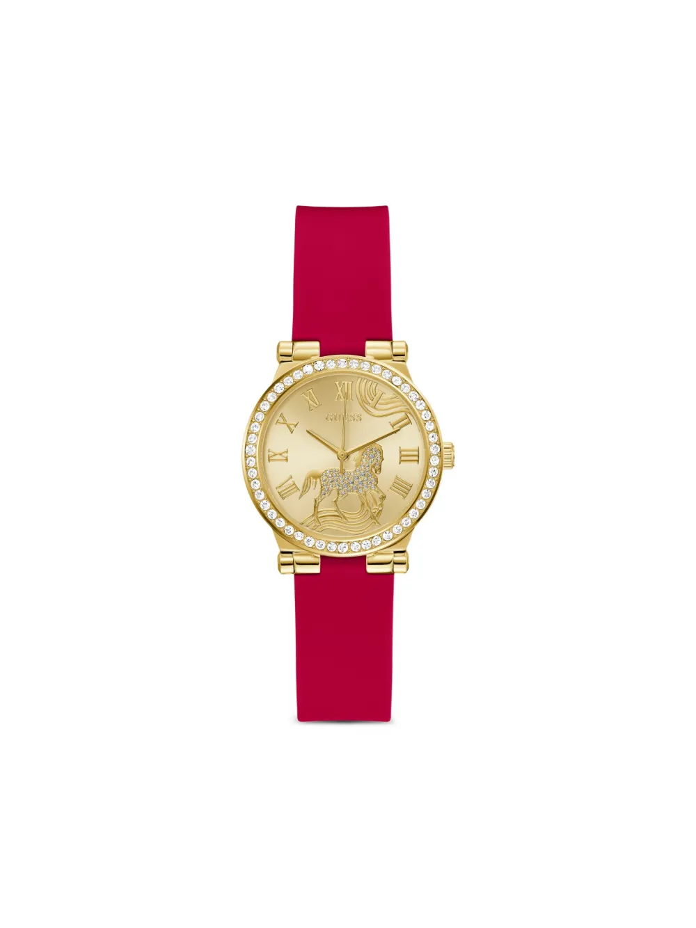 GUESS USA クリスタル クォーツ 32mm - ゴールドトーン GUESS USA クリスタル クォーツ 32mm - ゴールドトーン