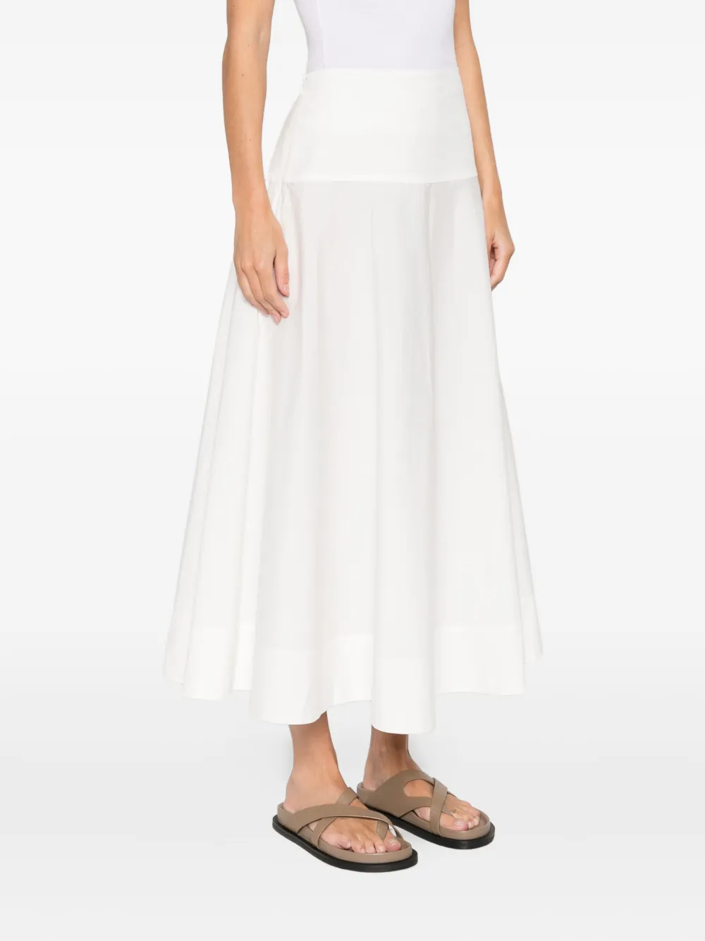 St Agni Panel Maxi Skirt In White