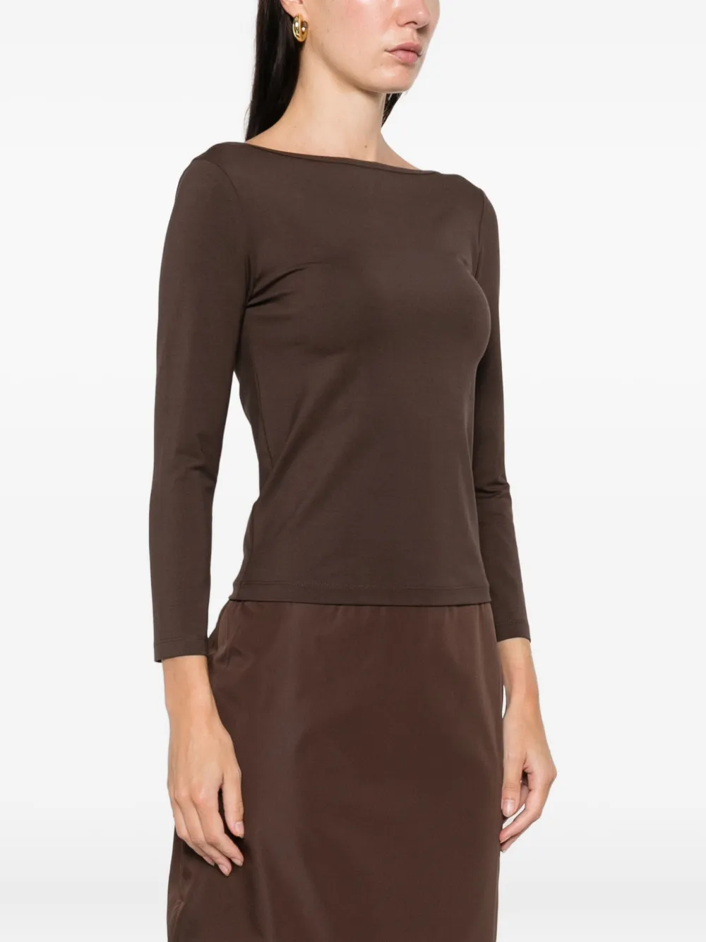 St. Agni T-shirt met lange mouwen Bruin