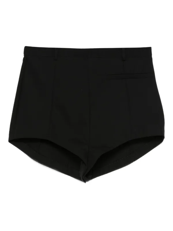 St. Agni Wool Tailored Mini Shorts in Black