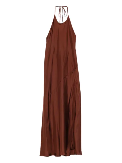 St. Agni halterneck twill maxi dress