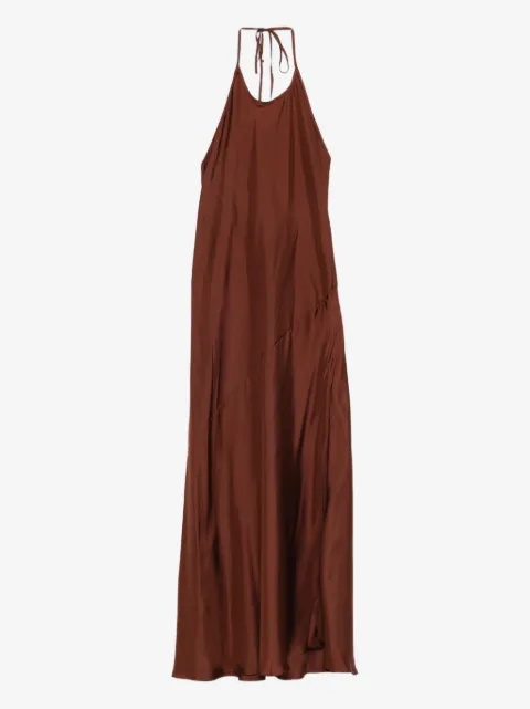 St. Agni halterneck twill maxi dress