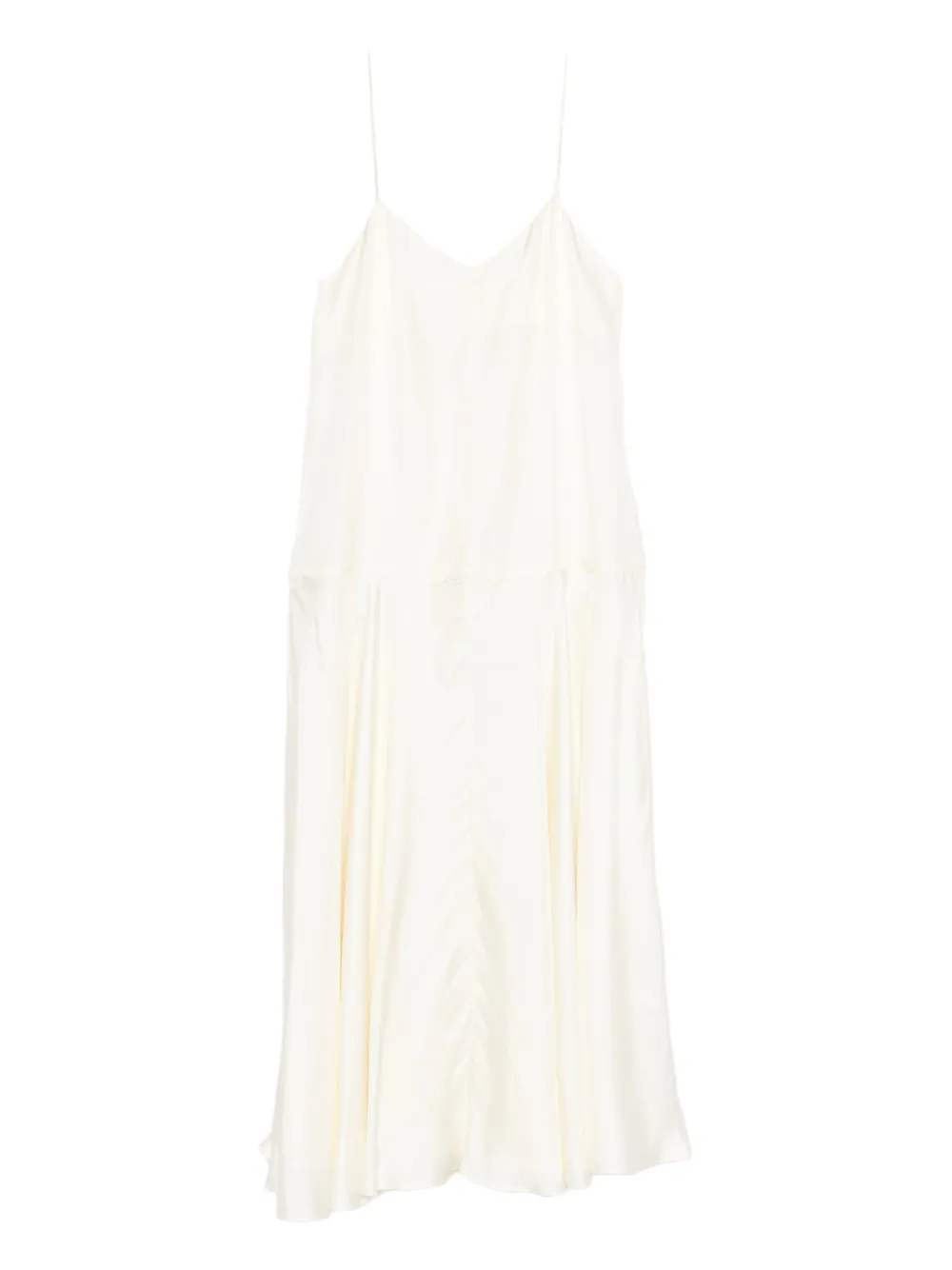 St. Agni silk twill slip dress - White