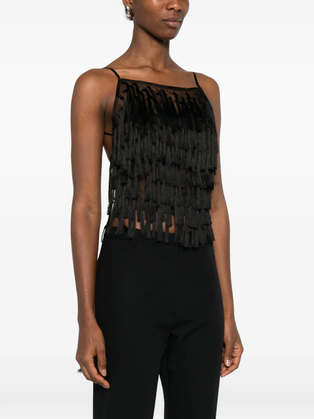 St Agni Tie-up Top In Black