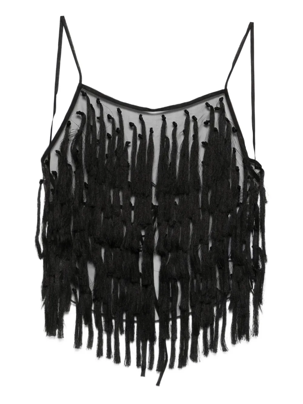 St. Agni tie-up top | Black | Image 1