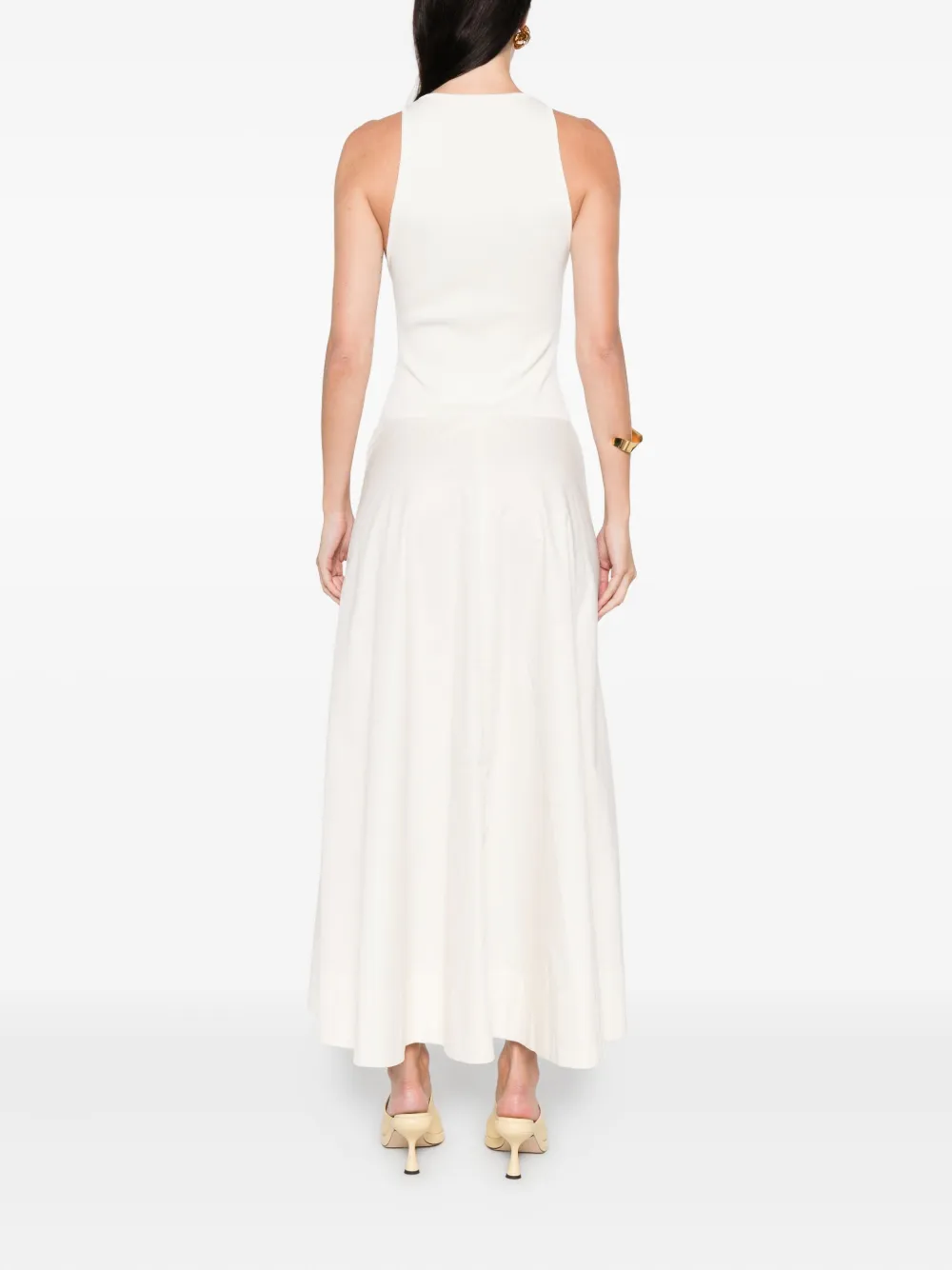 St Agni Asymmetric Maxi Dress In Neutral