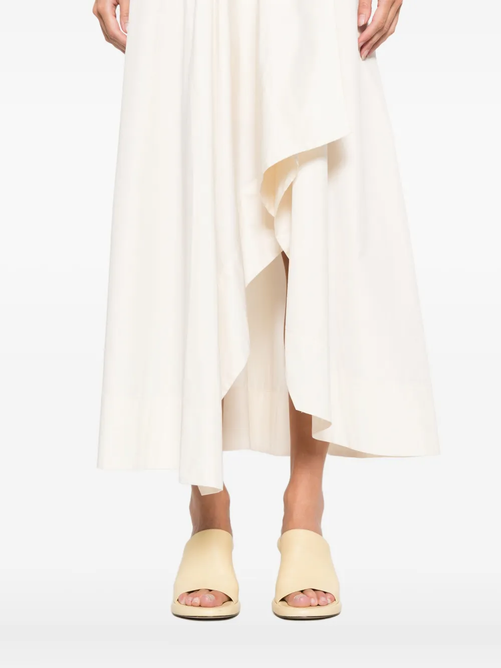 St Agni Asymmetric Maxi Dress In Neutral