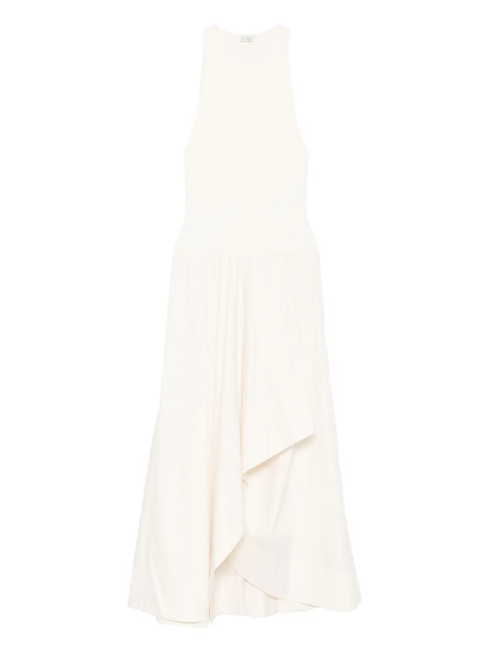 St Agni Asymmetric Maxi Dress In Neutral