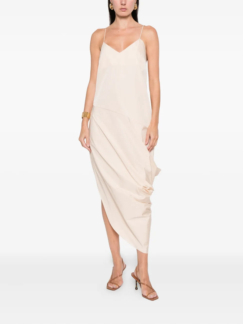 St. Agni Midi-jurk met gedrapeerd detail - Roze