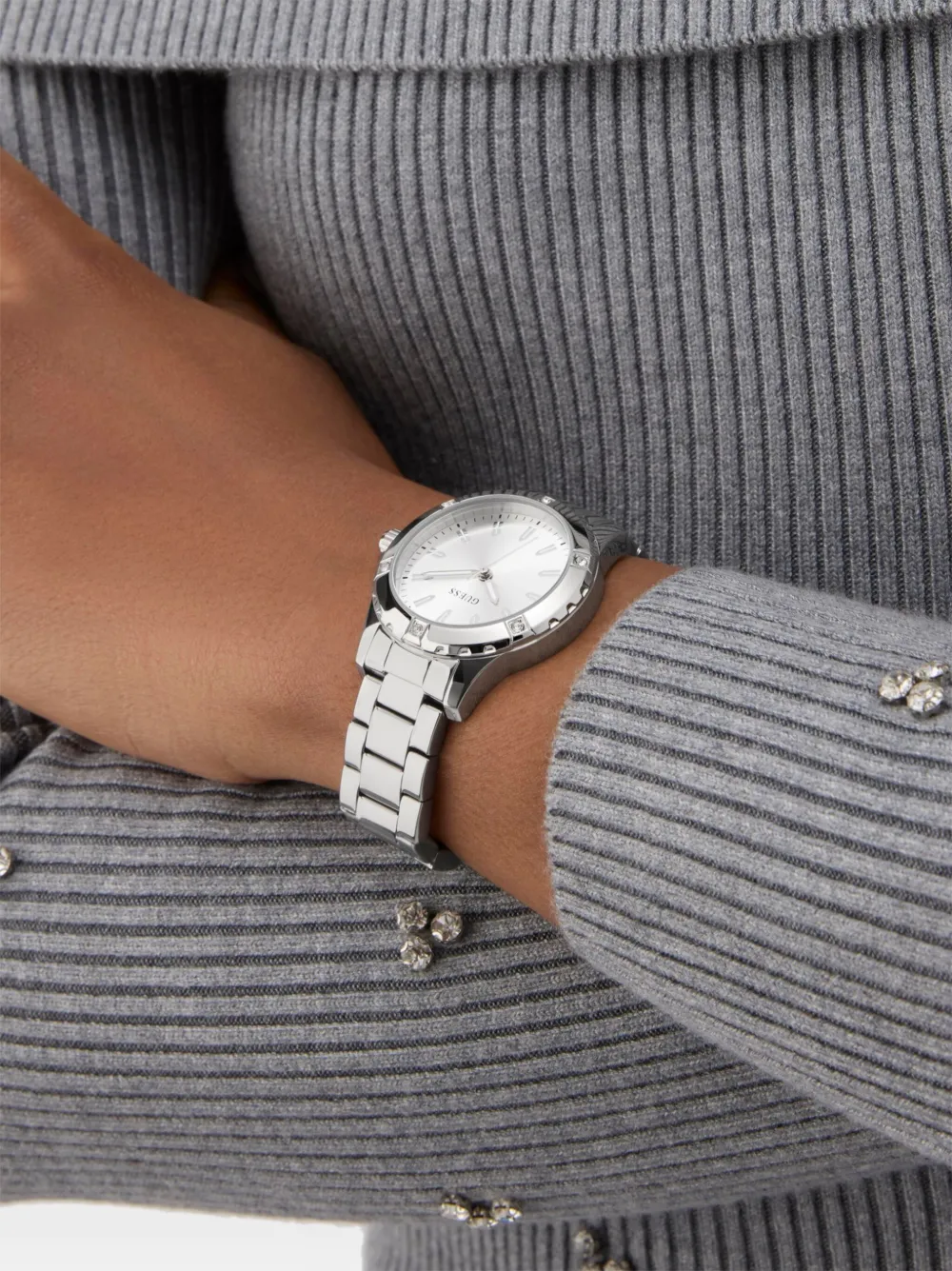 GUESS USA Roestvrijstalen quartz 35 mm - Zilver
