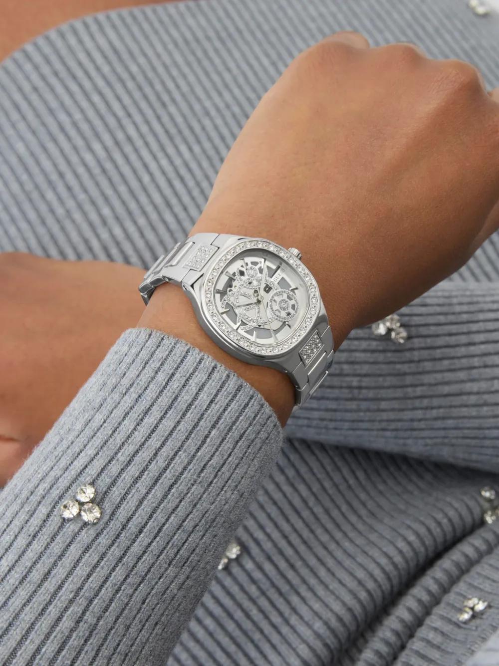 GUESS USA Electra 38 mm - Zilver