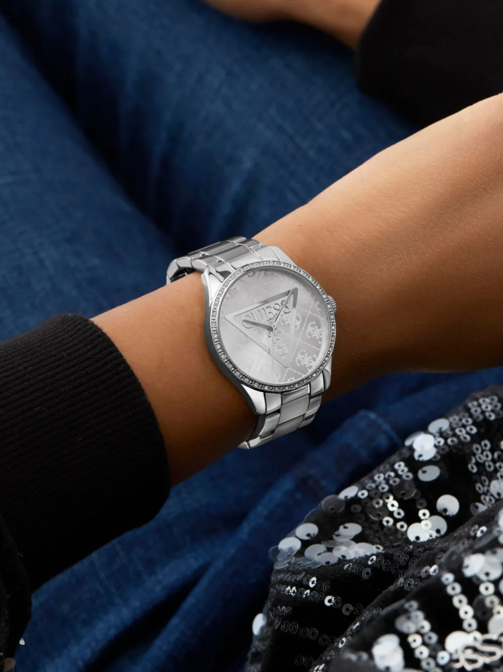 GUESS USA Roxy 38 mm - Zilver