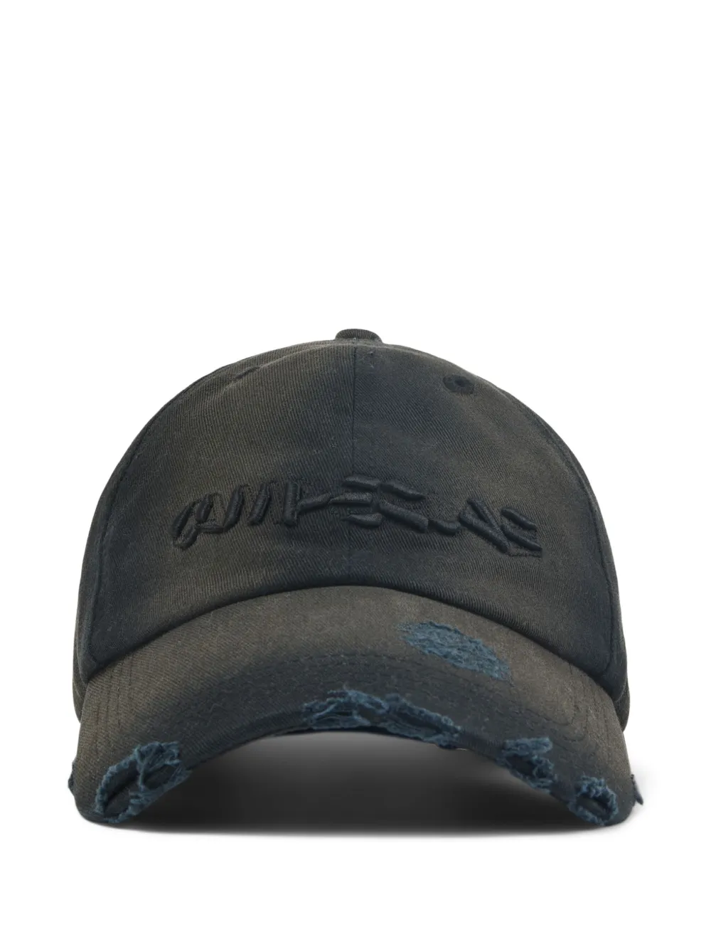 distressed-effect baseball cap