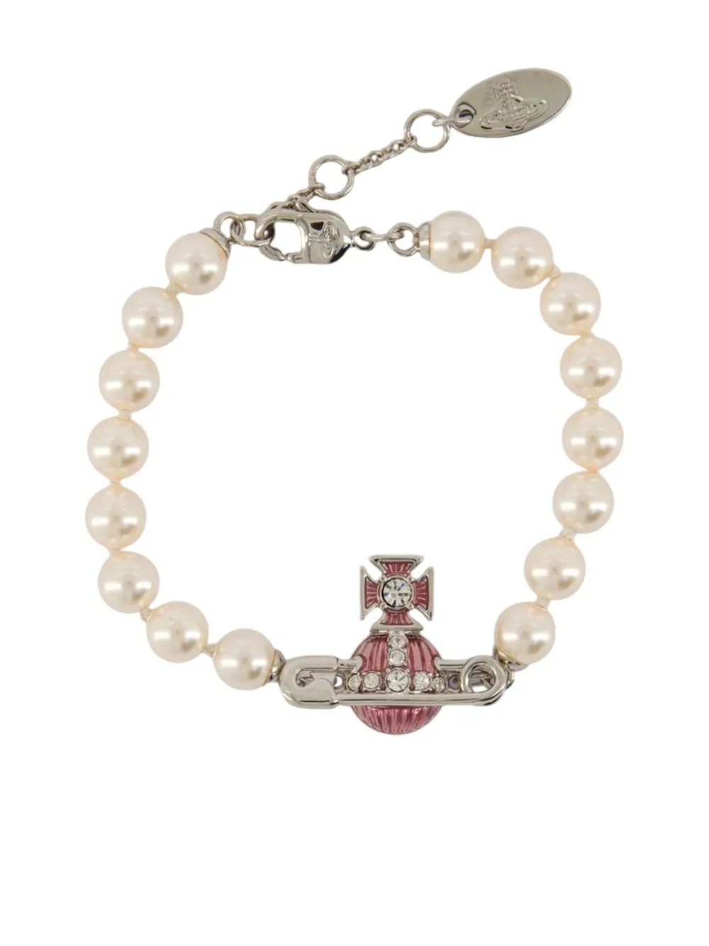Vivienne Westwood Kitty Pearl armband - Wit