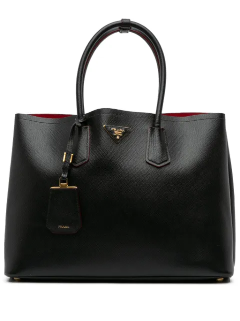 Prada Pre-Owned 2000-2025 Large Saffiano Cuir Double satchel
