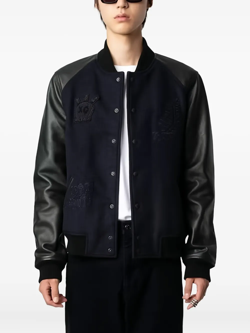 Zadig&Voltaire graphic-motif bomber jacket | Blue | Image 1