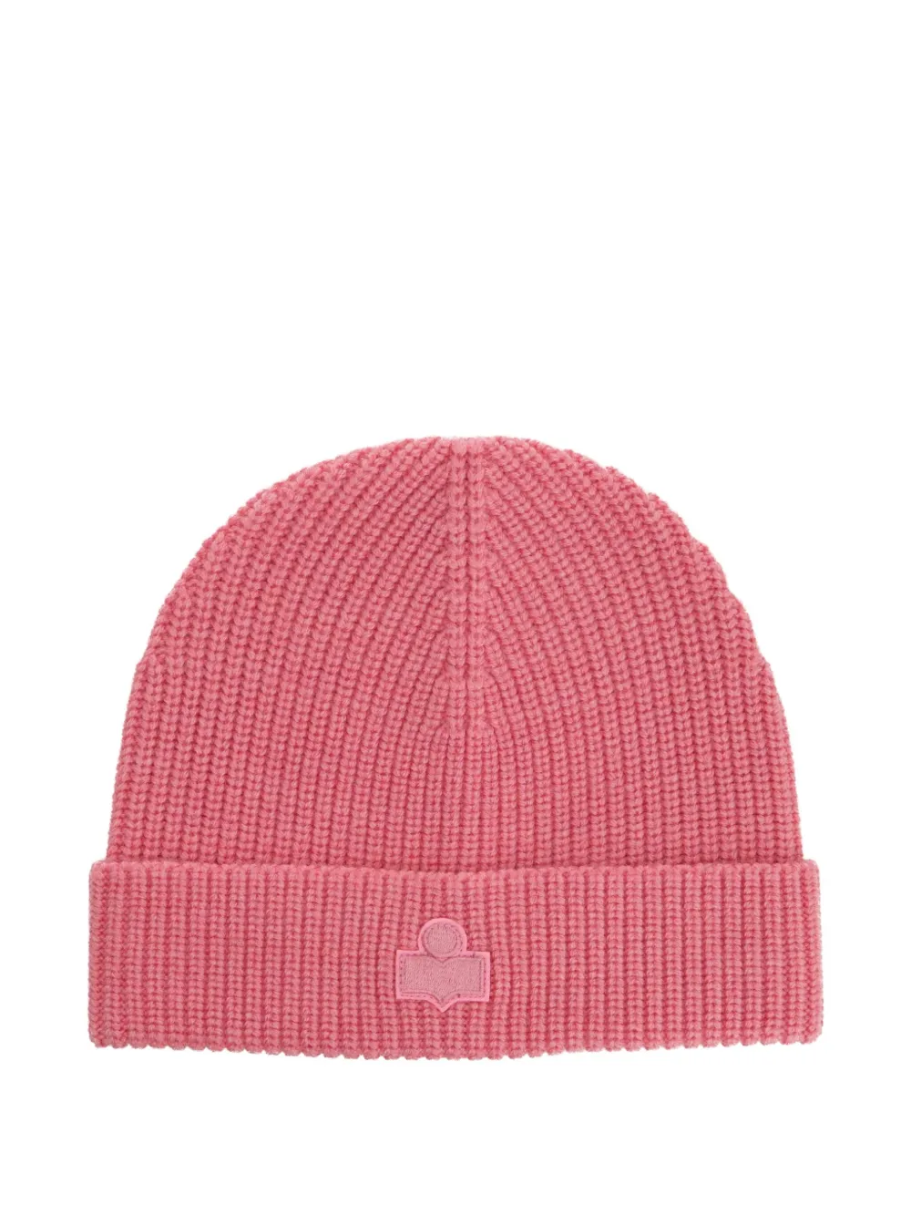 Isabel Marant Ribbed-knit Logo Beanie In Pink