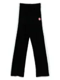 Casablanca side-stripe velour trousers - Black