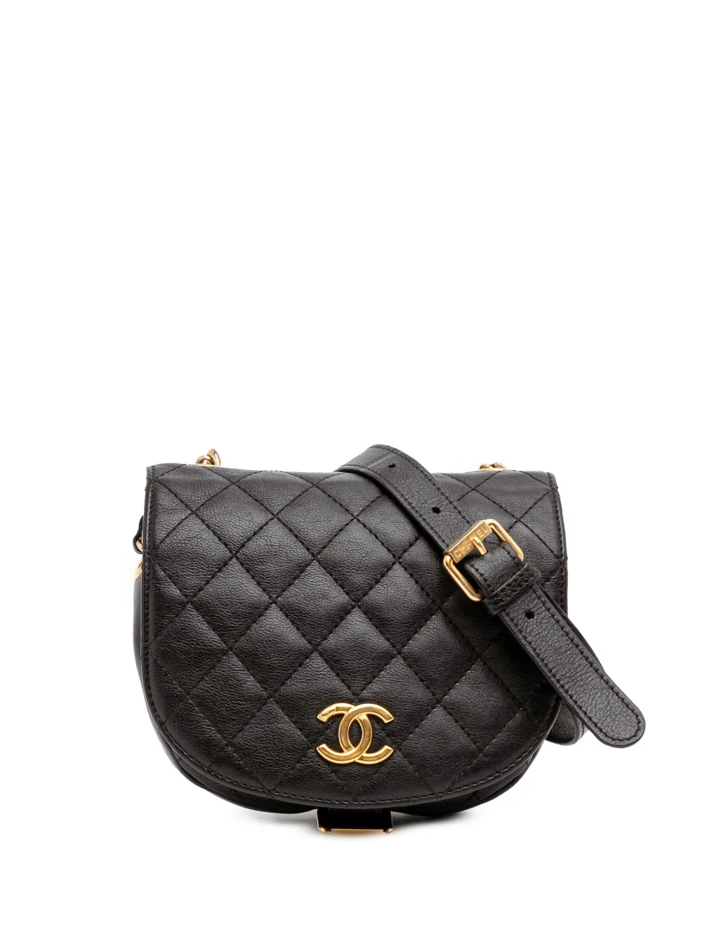 CHANEL Pre-Owned 2019 Quilted Grained Calfskin Casual Trip Messenger CHANEL Pre-Owned 2019 Quilted Grained Calfskin Casual Trip Messenger