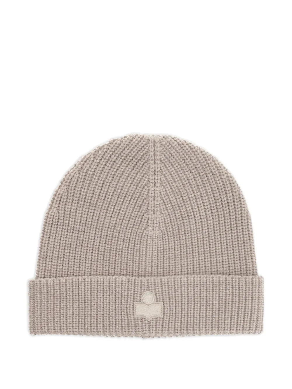 Isabel Marant Wool Hat With Logo Patch In Neutral